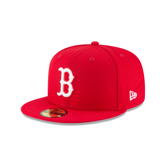 Boston Red Sox MLB New Era Men's Scarlet Red 59Fifty Basic Fitted Hat