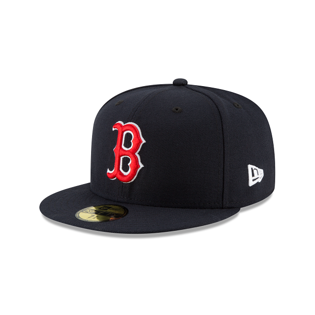 Casquette ajustée MLB New Era pour jeunes, collection authentique 59Fifty, Boston Red Sox, bleu marine, domicile 2017