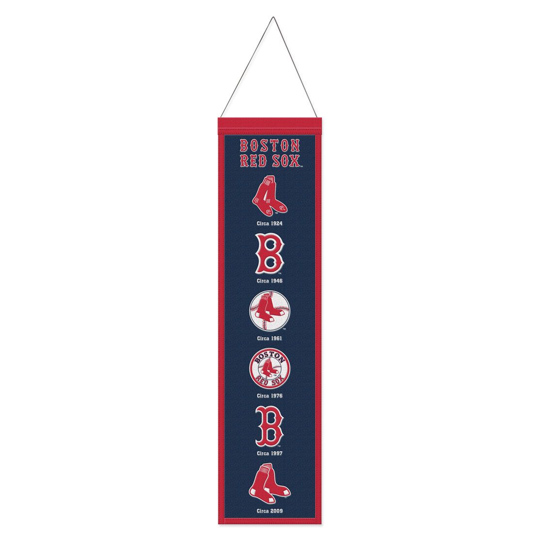 Bannière avec logo du patrimoine en laine des Red Sox de Boston MLB WinCraft 8 "x 32"