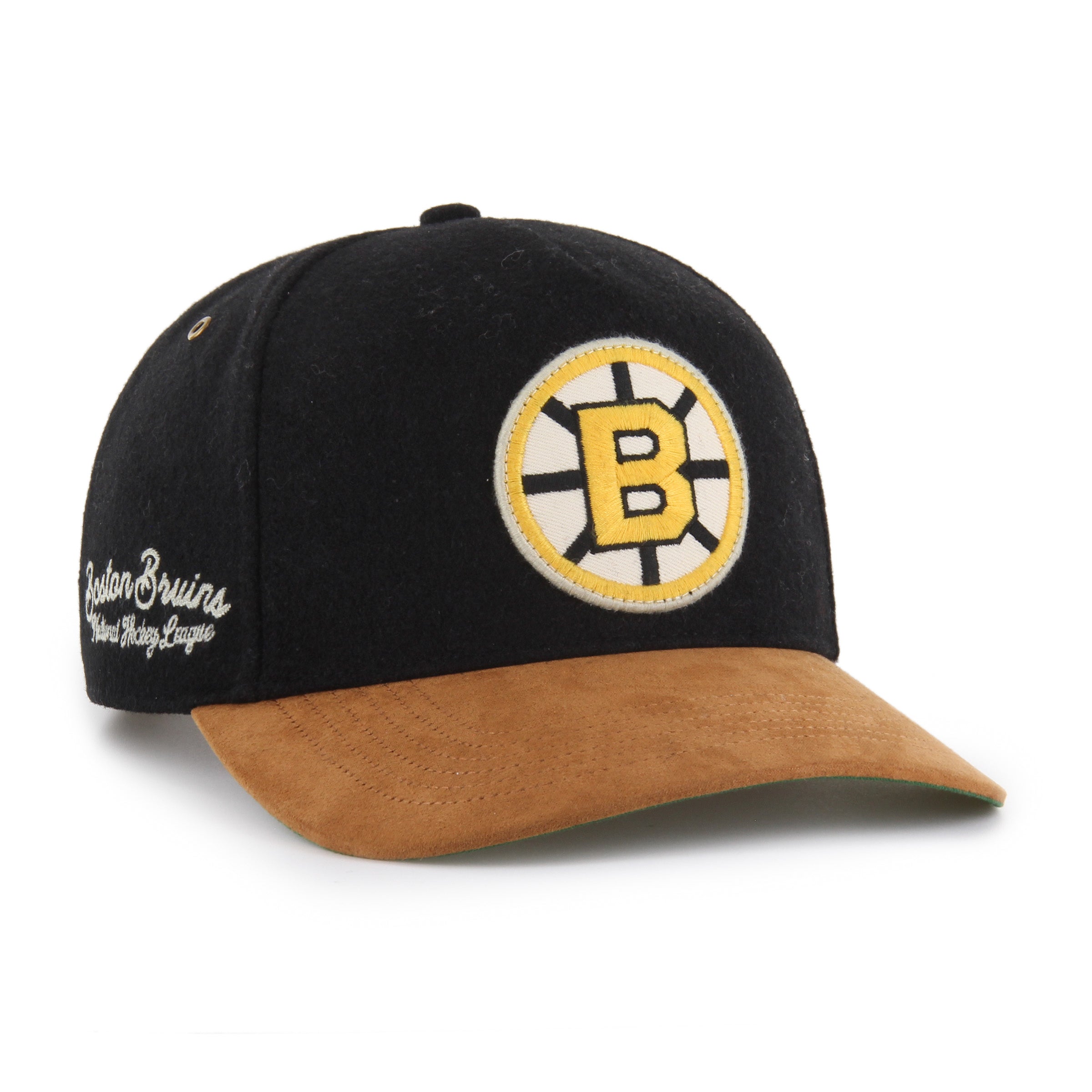 Boston Bruins NHL 47 Brand Men's Black Golden Age Hitch Adjustable Hat