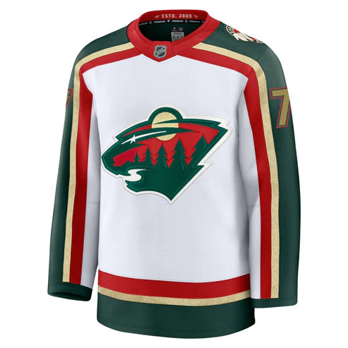 Brock Faber Minnesota Wild NHL Fanatics Branded Men's White 25th Anniversary Premium Jersey