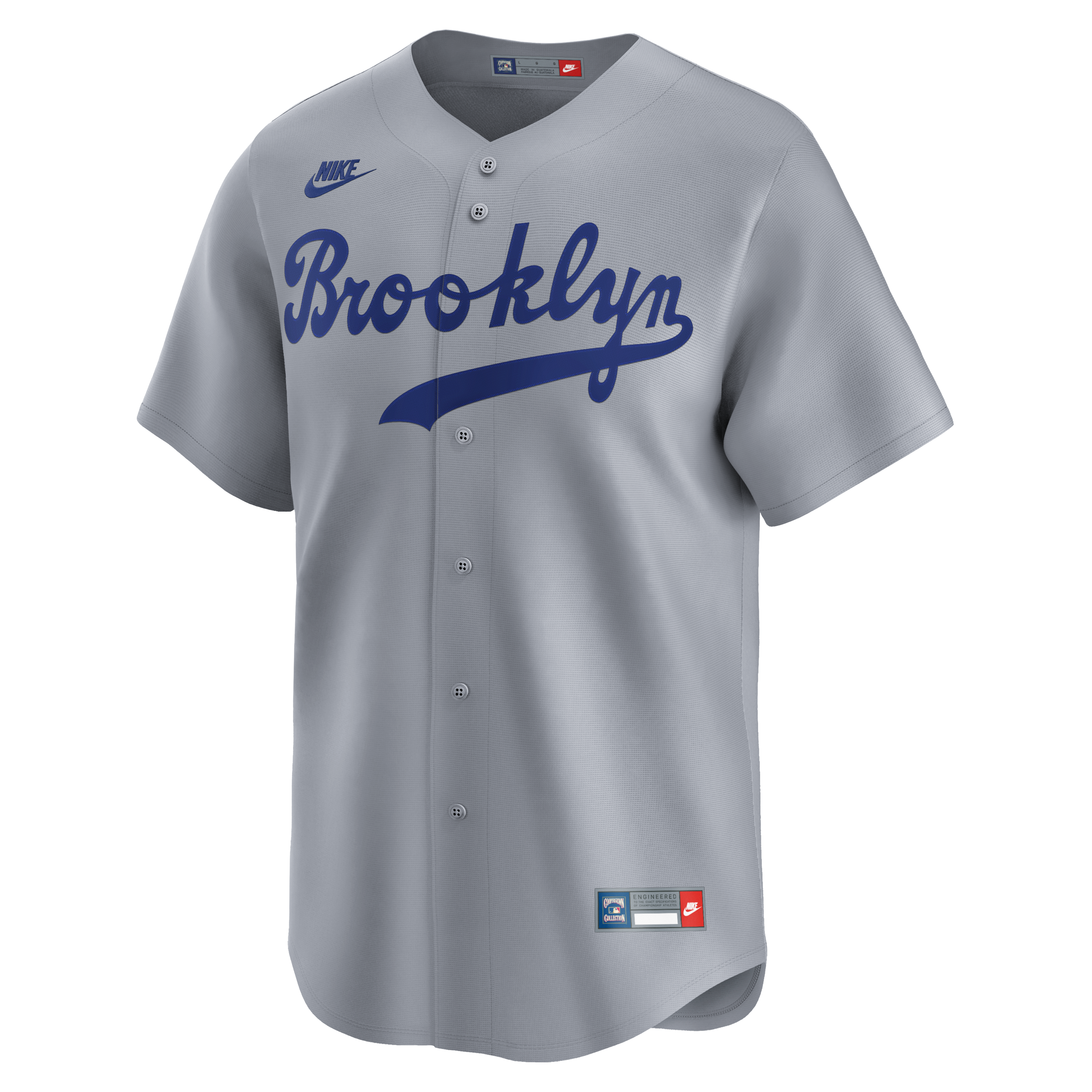 Brooklyn Dodgers MLB Nike Men's Cloud Grey Cooperstown Replica Jersey