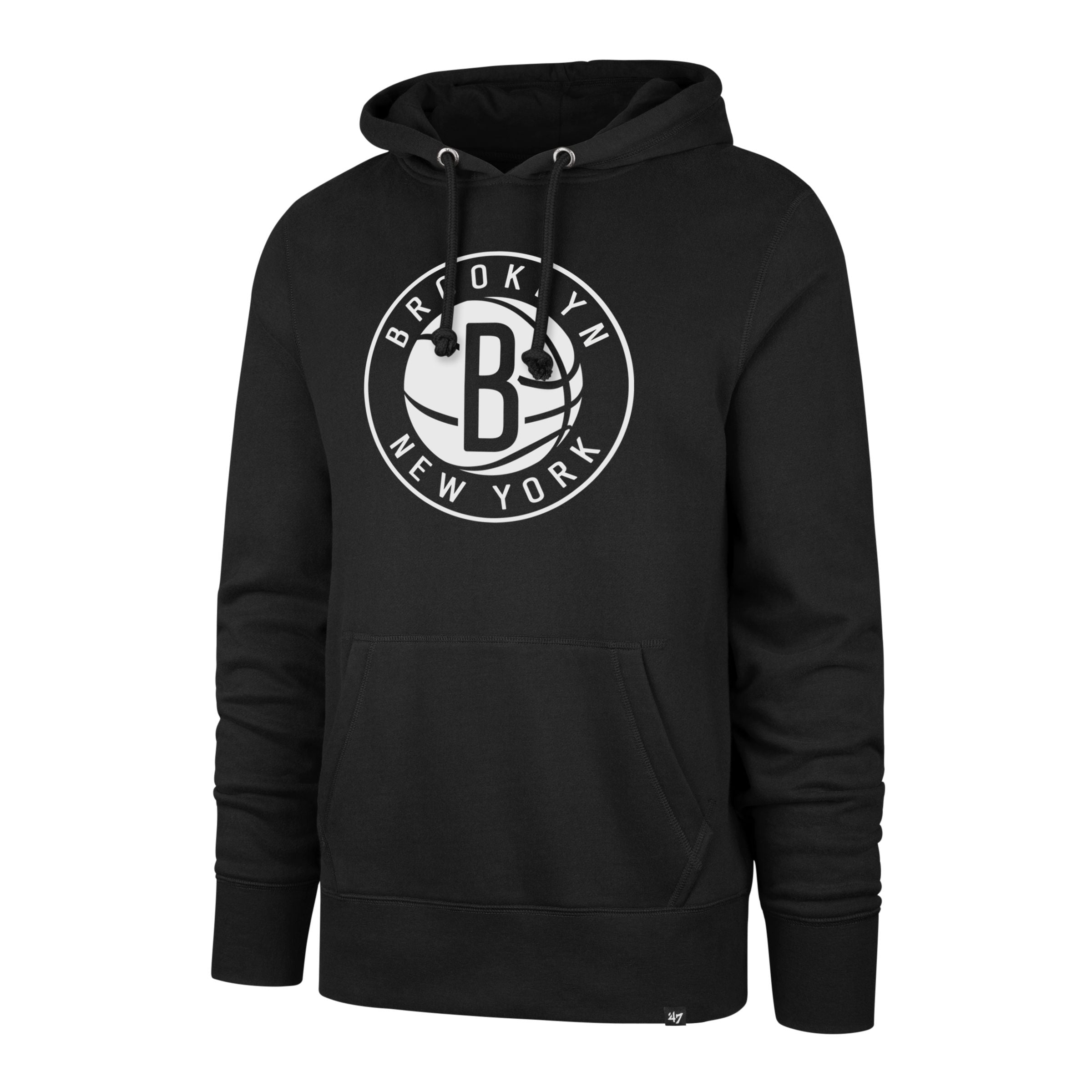 Brooklyn Nets NBA 47 Brand Men's Black Imprint Headline Pullover Hoodie