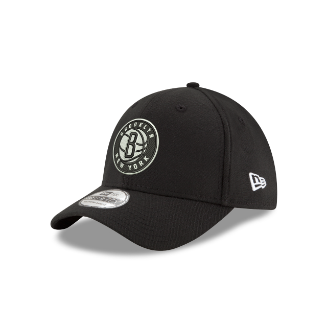 Brooklyn Nets NBA New Era Men's Black 39Thirty Team Classic Stretch Fit Hat