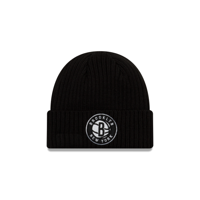 Brooklyn Nets NBA New Era Men's Black Core Classic Cuff Knit Beanie