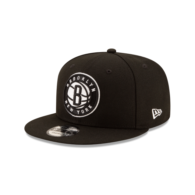 Brooklyn Nets NBA New Era Men's Black/White 9Fifty Alternate Basic Snapback