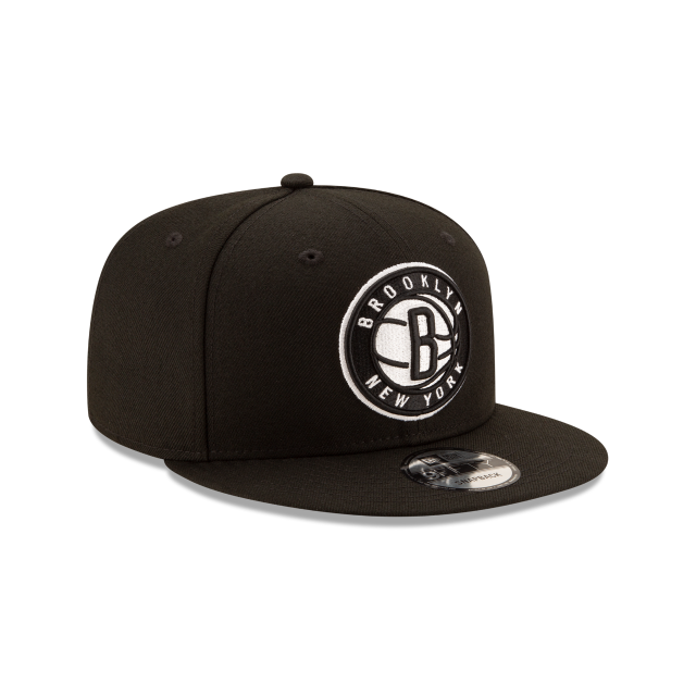 Brooklyn Nets NBA New Era Men's Black/White 9Fifty Alternate Basic Snapback