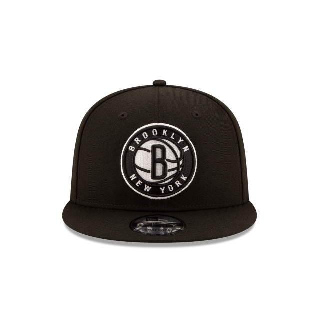 Brooklyn Nets NBA New Era Men's Black/White 9Fifty Alternate Basic Snapback