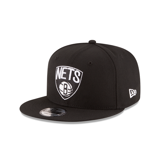 Brooklyn Nets NBA New Era Men's Black/White 9Fifty Basic Snapback