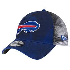 Casquette snapback majestueuse bleu marine Slick 9Twenty Trucker des Buffalo Bills NFL New Era pour homme