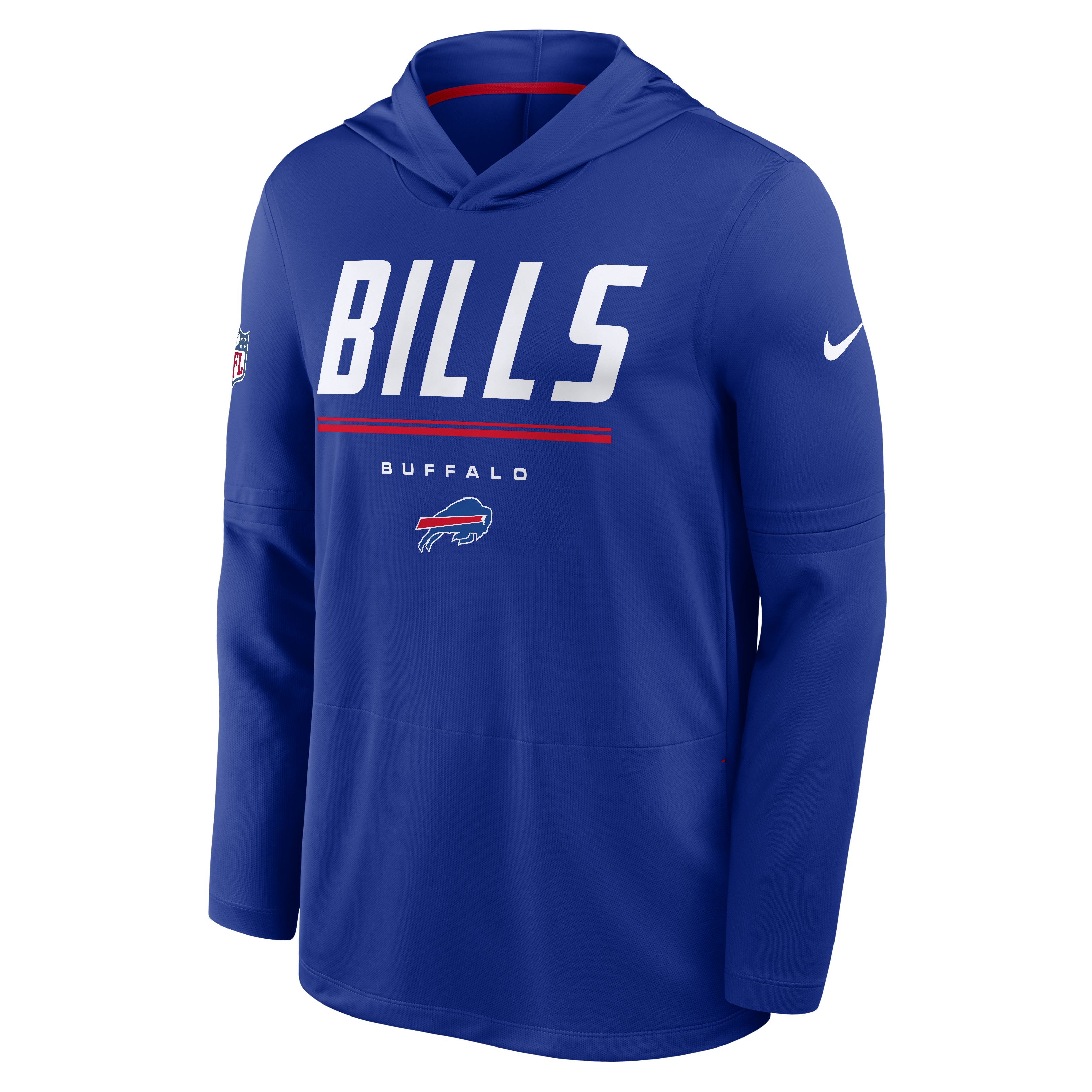 Buffalo Bills NFL Nike Men's Royal Blue Sideline Dri-FIT Lightweight Long Sleeve Hoodie