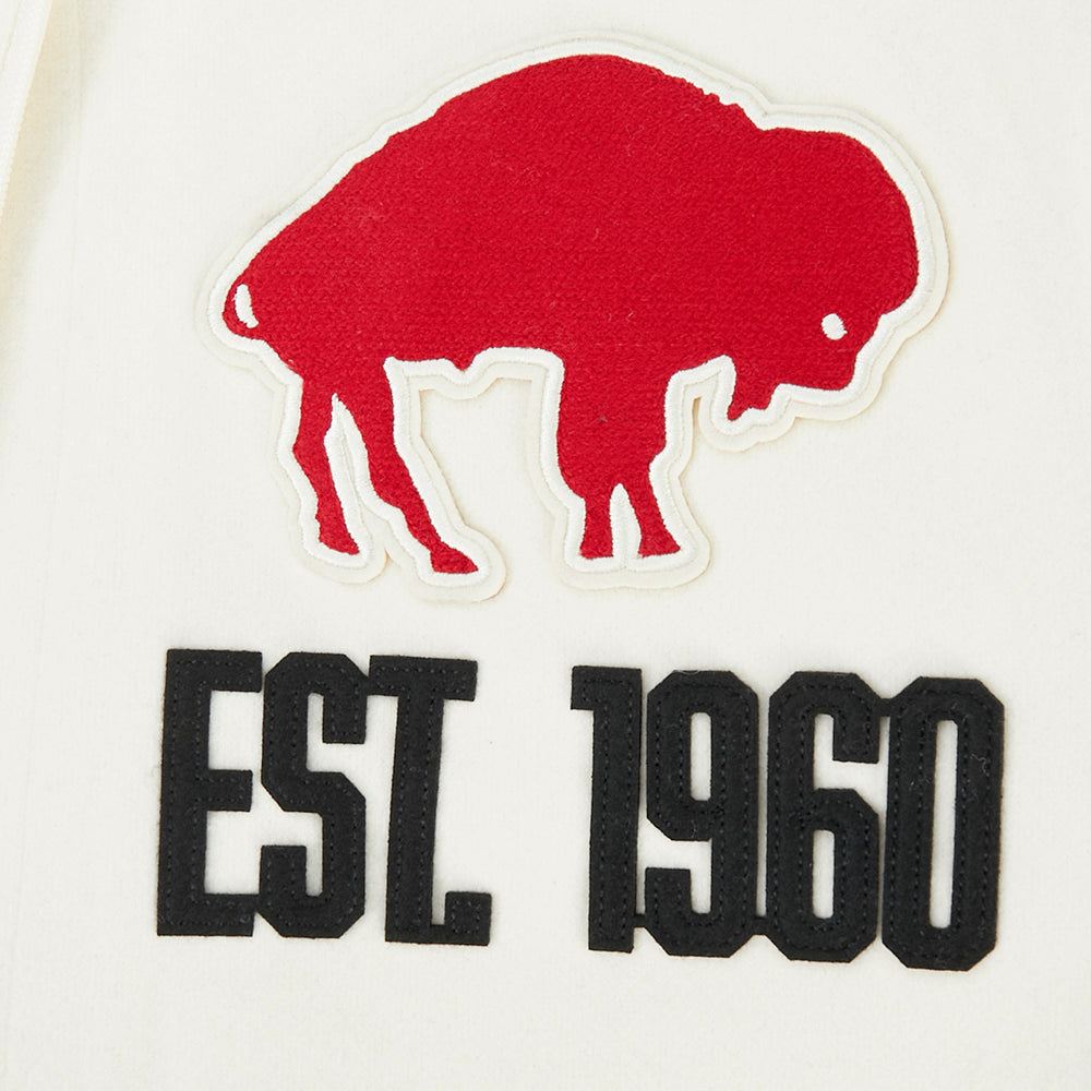 Buffalo Bills NFL Pro Standard Men's Eggshell/Royal Blue Modern Originals Rib Wool Varsity Jacket