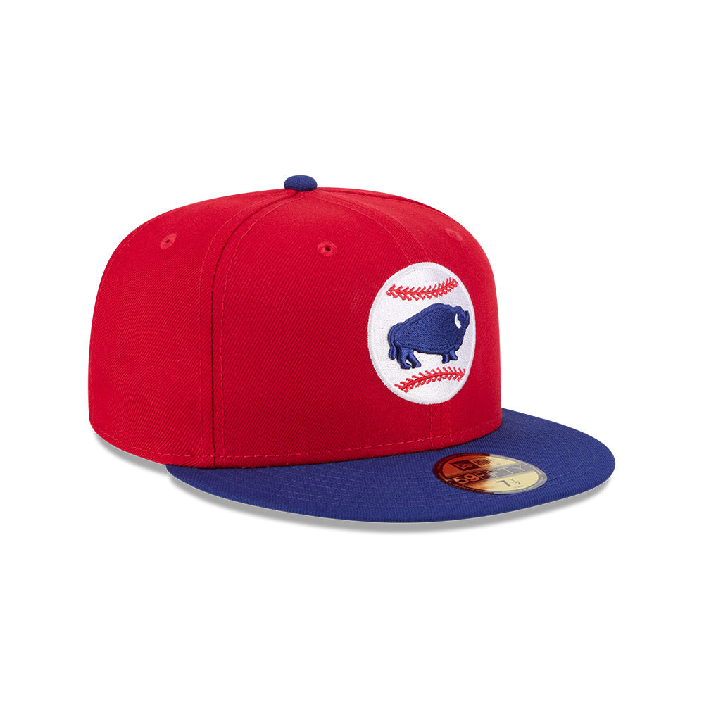 Buffalo Bisons MiLB New Era Men's Red/Navy 59Fifty Alternate Authentic Collection Fitted Hat