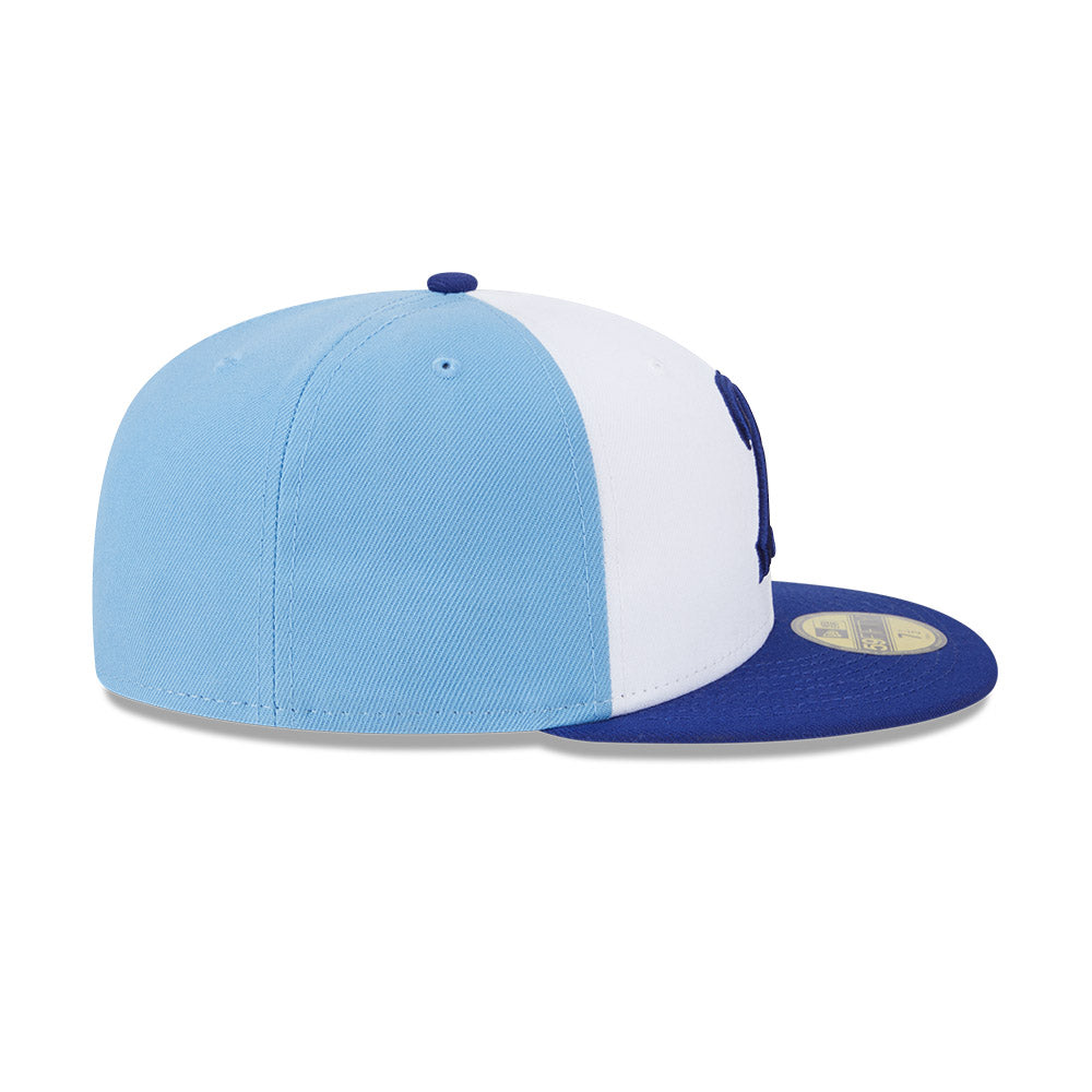 Casquette ajustée Buffalo Bisons MiLB New Era pour homme, collection authentique 59Fifty, blanc/bleu marine