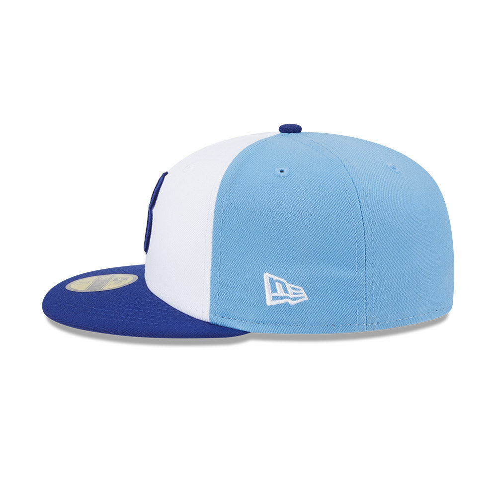 Casquette ajustée Buffalo Bisons MiLB New Era pour homme, collection authentique 59Fifty, blanc/bleu marine