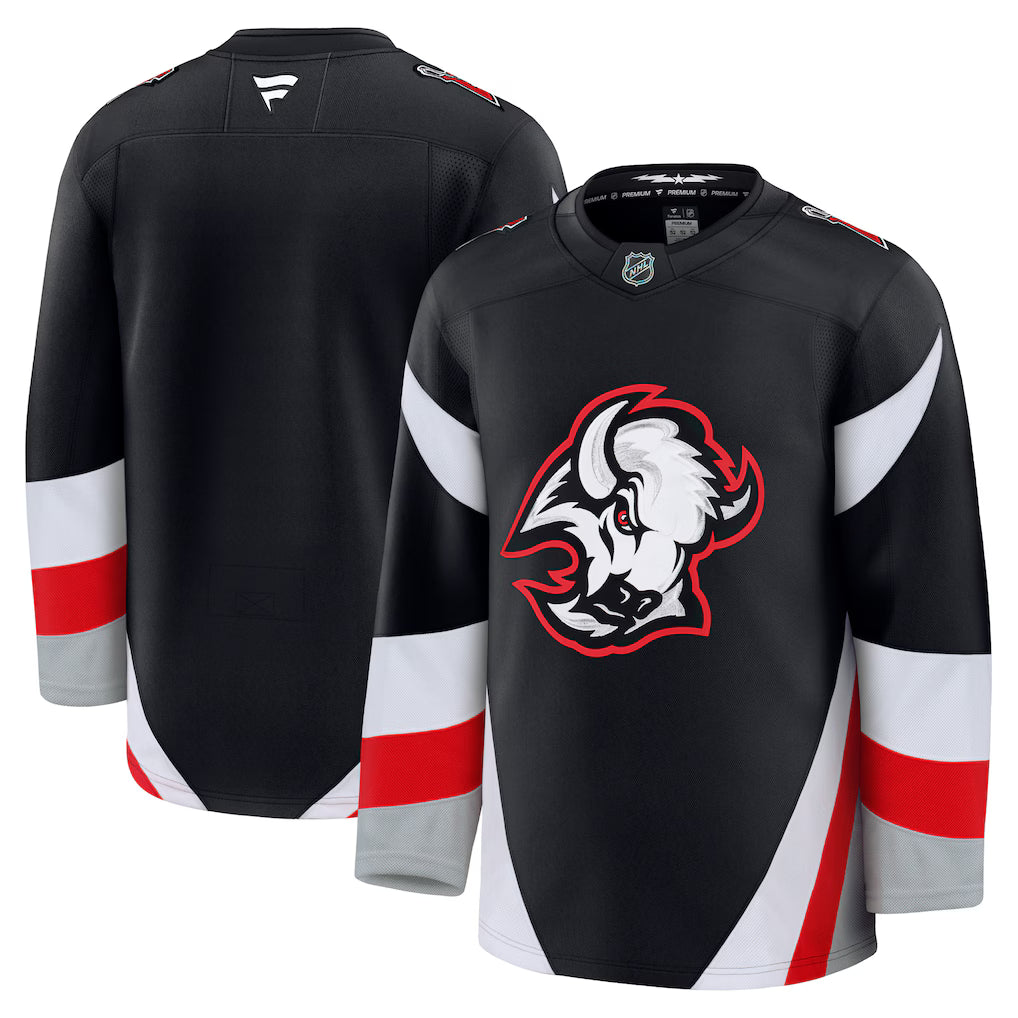 Maillot alternatif noir premium pour homme des Sabres de Buffalo (NHL) de marque Fanatics