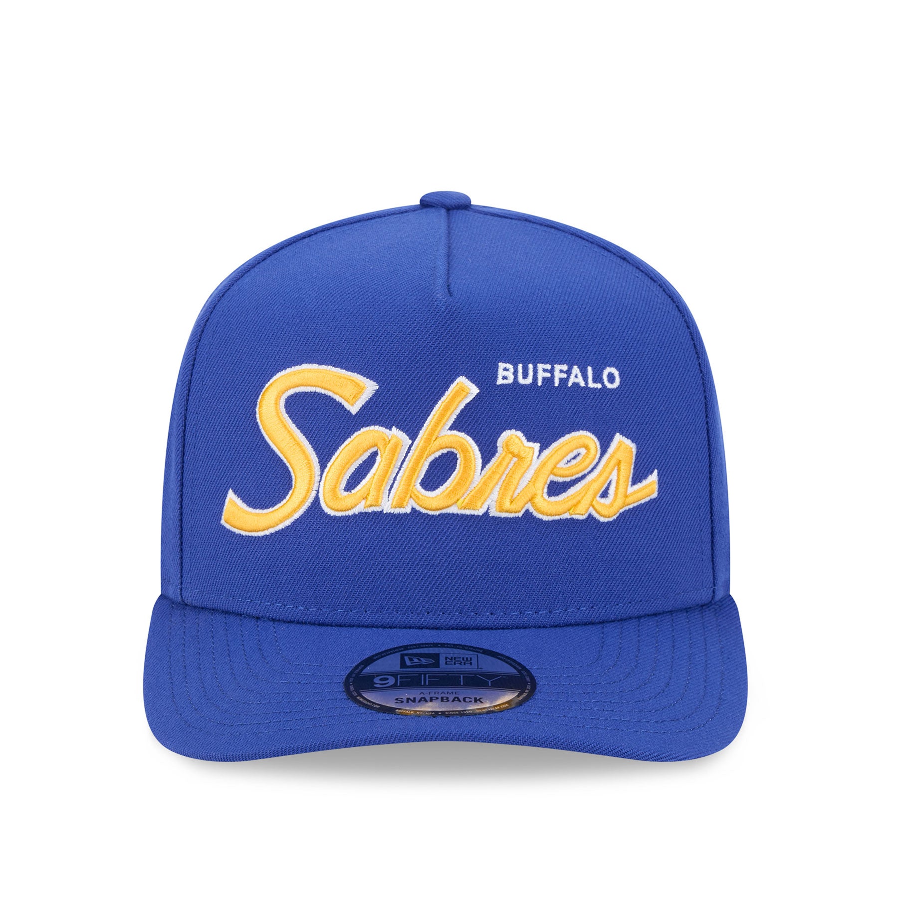 Buffalo Sabres NHL New Era Men's Royal 9FIfty Script A-Frame Snapback