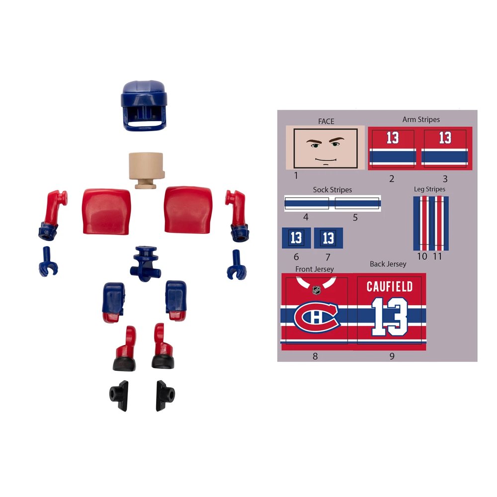 Cole Caufield Montreal Canadiens NHL McFarlene Construct A-Figure Mini Figure Toy