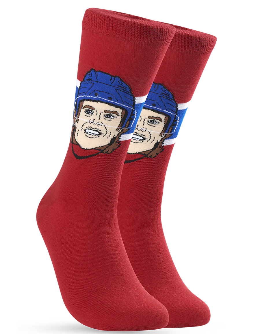 Cole Caufield Canadiens de Montréal LNH Major League Socks Chaussettes rouges pour hommes