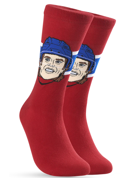 Cole Caufield Montreal Canadiens NHL Major League Socks Men's Red Crew Socks