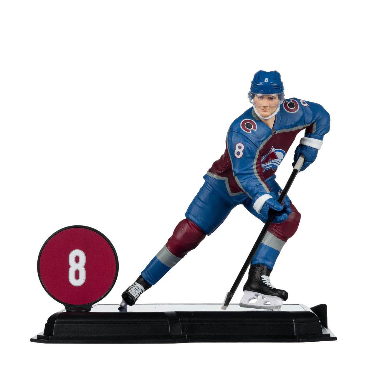 Cale Makar, Colorado Avalanche, NHL, McFarlane Toys, uniforme domicile, série Legacy, figurine articulée de 7 pouces.