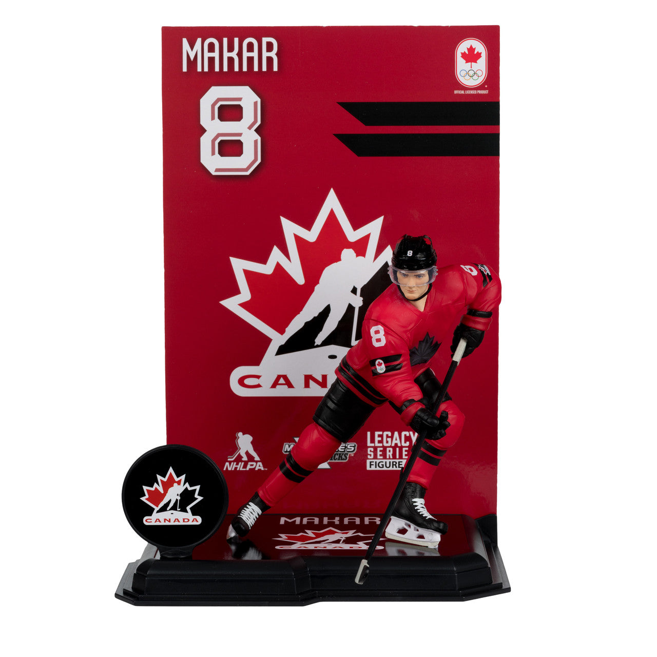 Cale Makar Hockey Canada IIHF McFarlane Toys Olympics Legacy Series 7" Action Figure