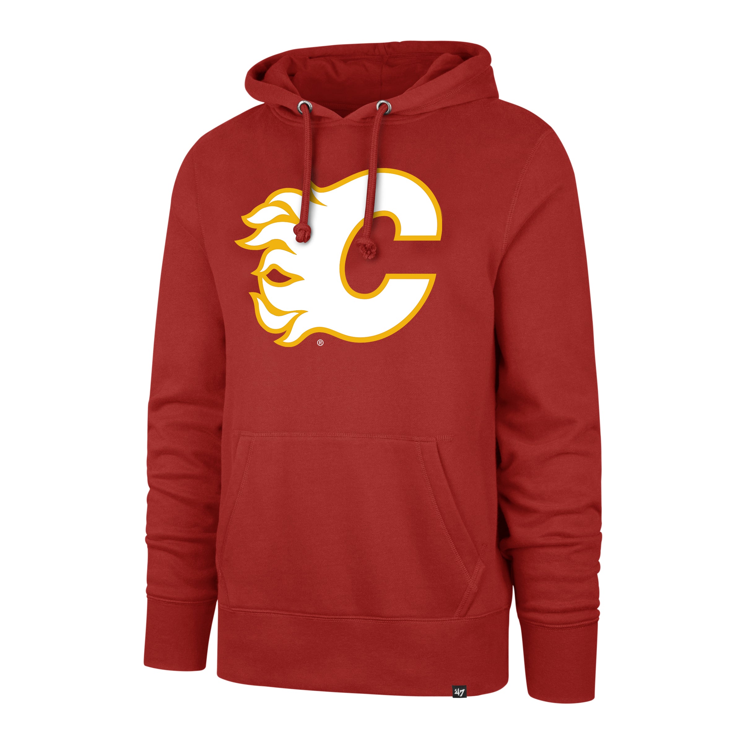 Calgary Flames NHL 47 Brand Men's Red Imprint Headline Pullover Hoodie