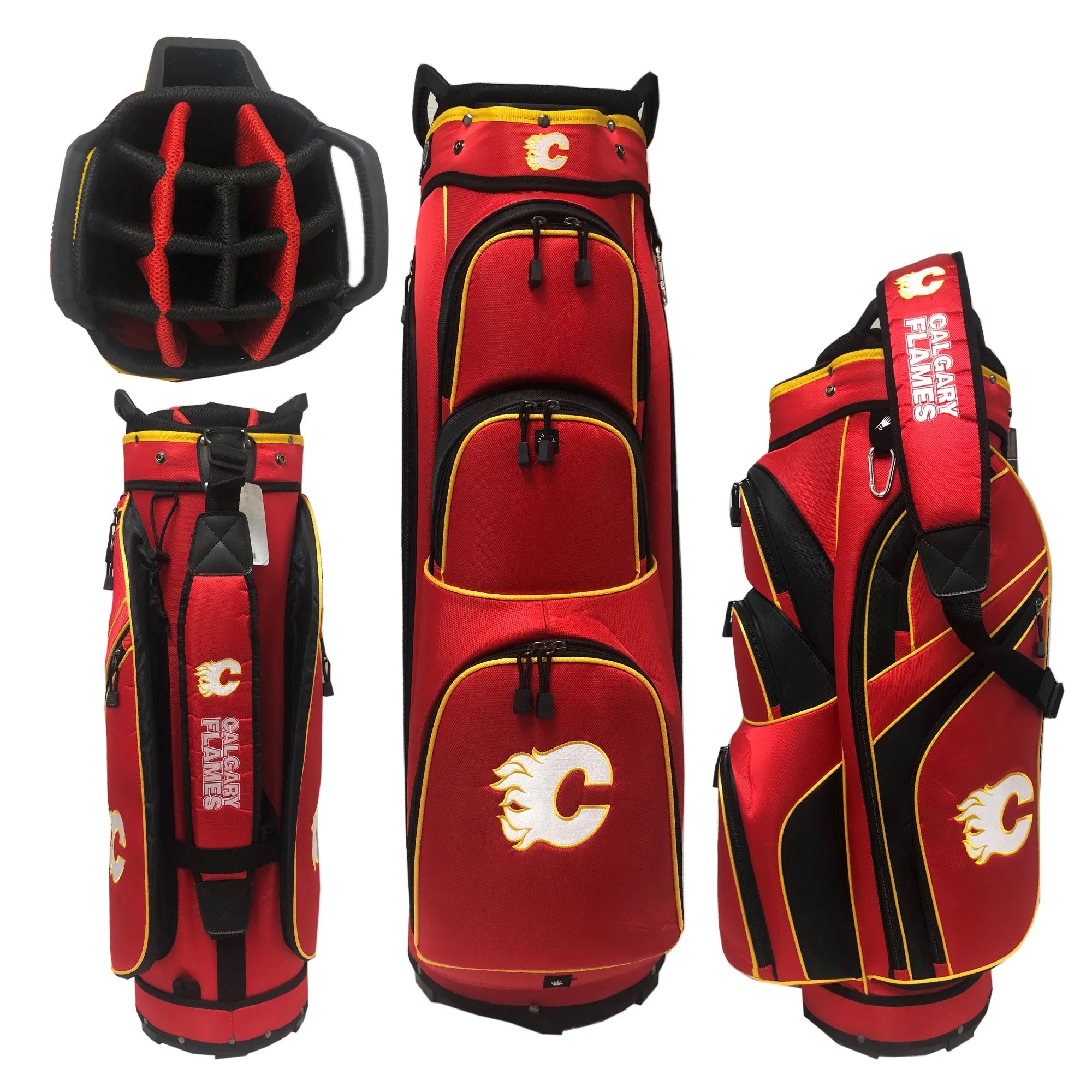 Sac de chariot de golf rouge/noir NHL des Flames de Calgary