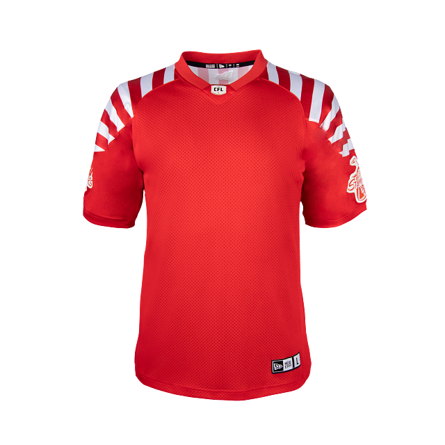 Maillot réplique rétro rouge pour homme des Stampeders de Calgary CFL New Era