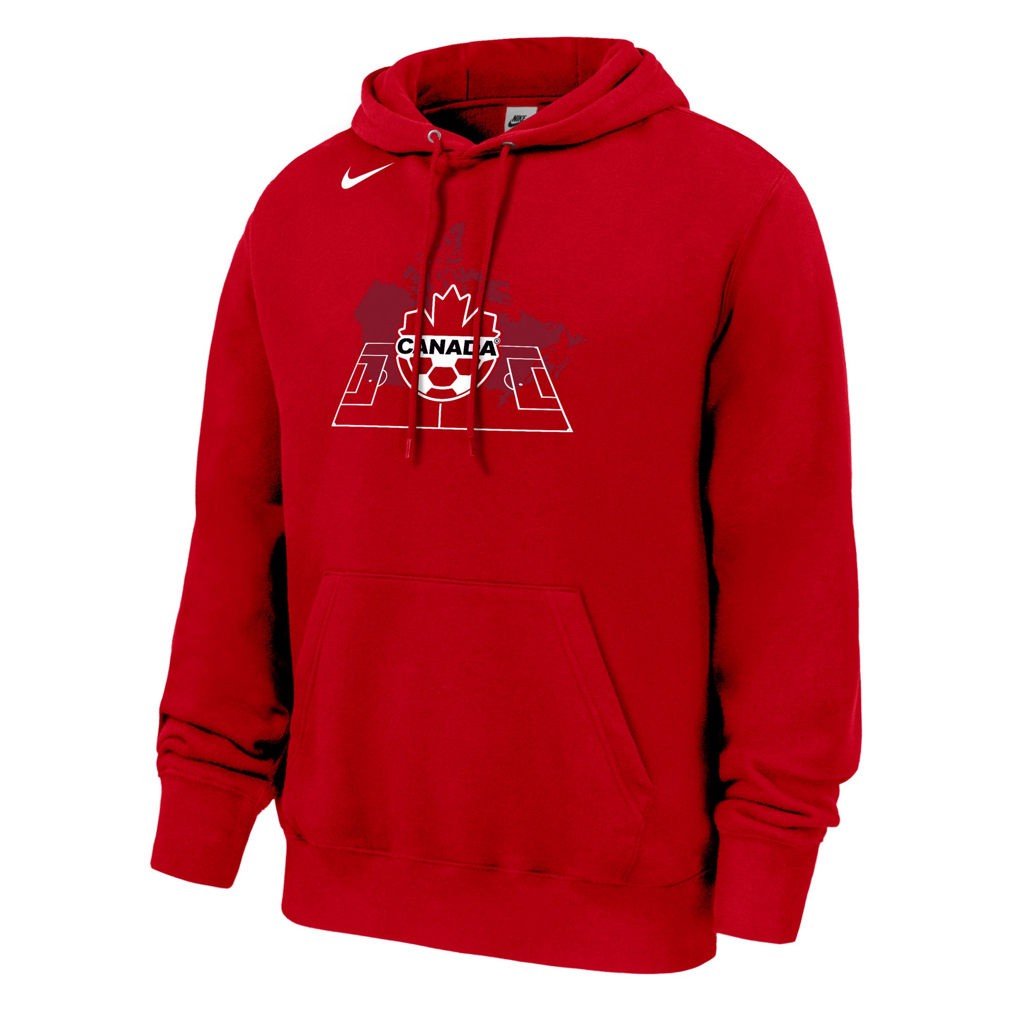 Canada Soccer FIFA Nike Men's Red Club Fleece Hoodie