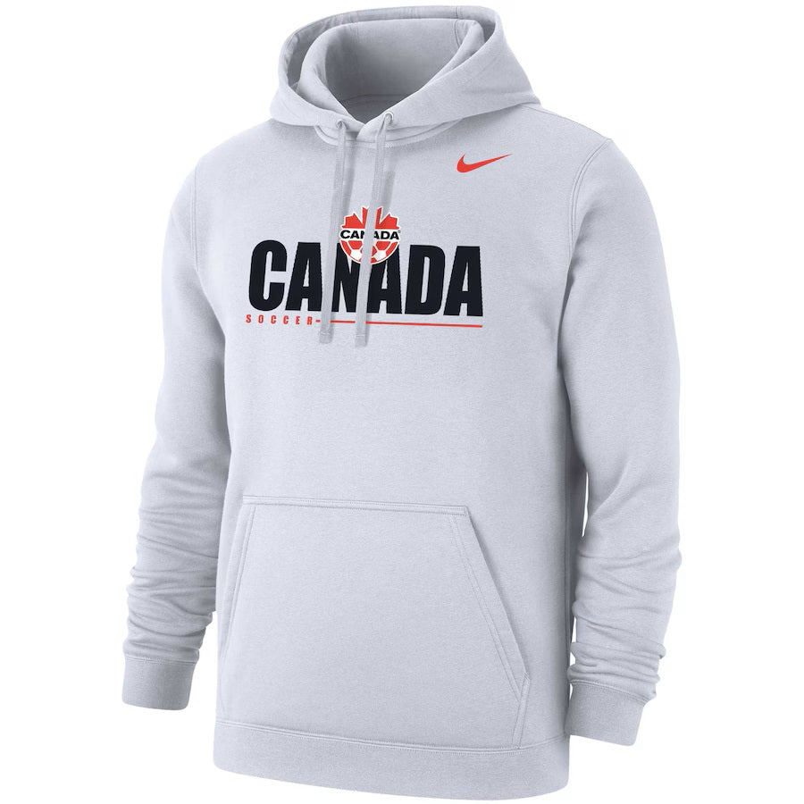 Canada Soccer FIFA Nike Men's White Fleece Pullover Hoodie