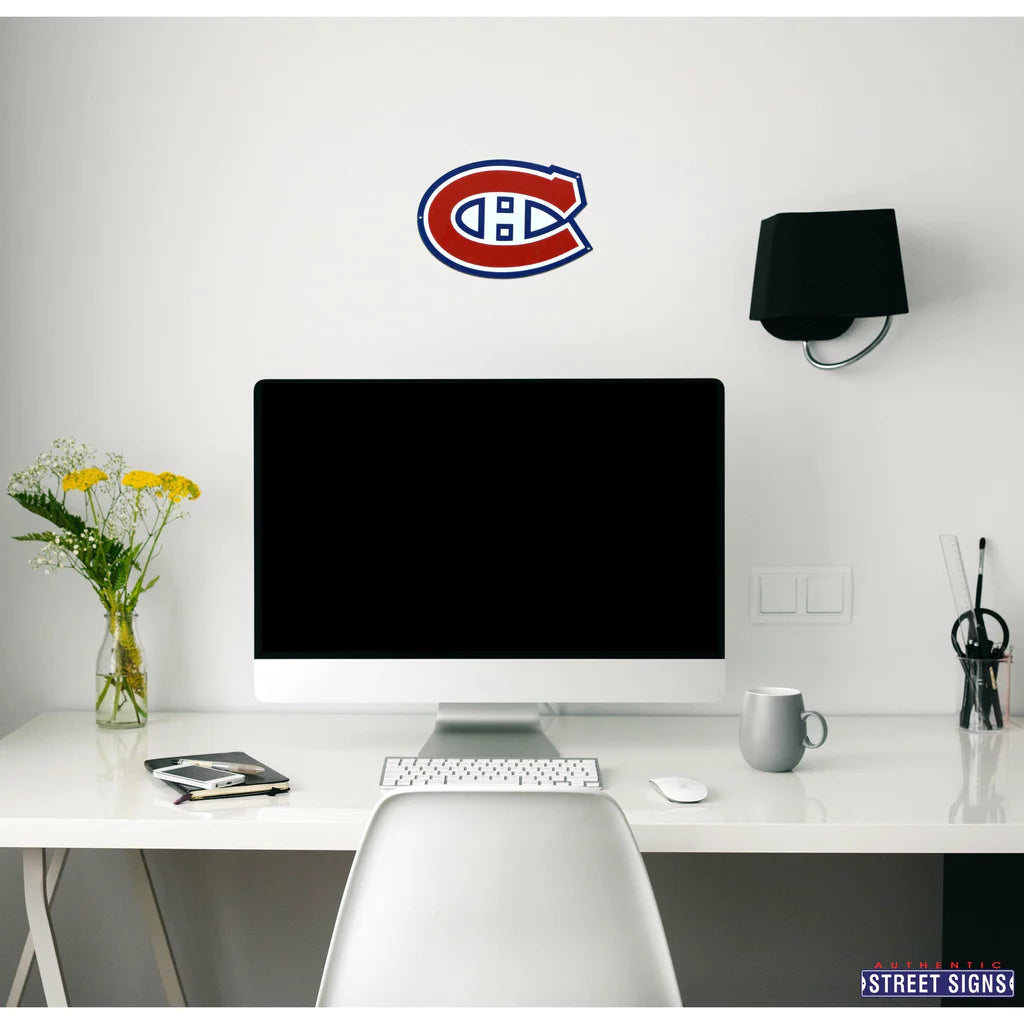 Montreal Canadiens NHL Team Logo 12" Spirit Size Steel Laser Cut Sign