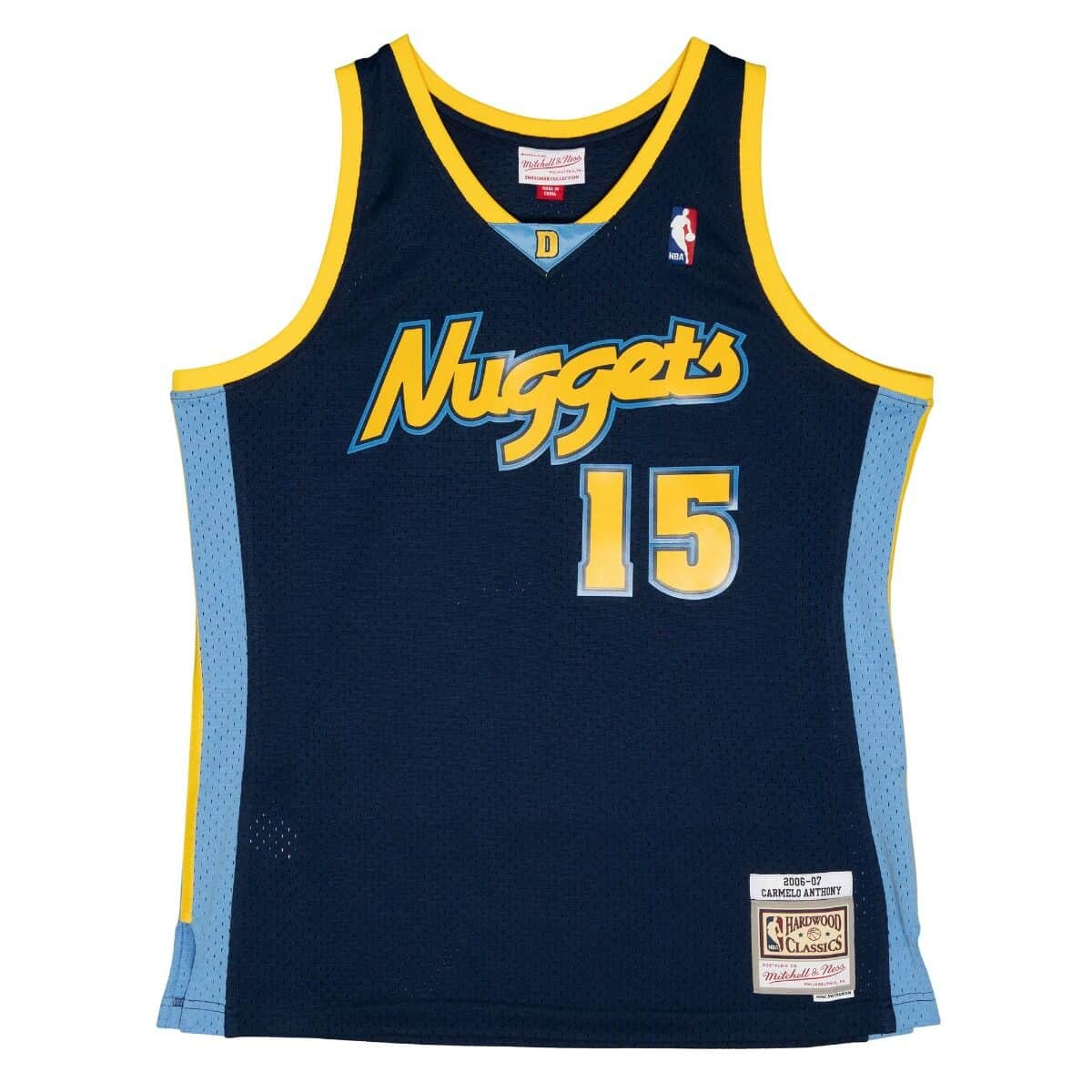 Carmelo Anthony Denver Nuggets NBA Mitchell & Ness Men's Navy 2006-07 Hardwood Classics Swingman Jersey