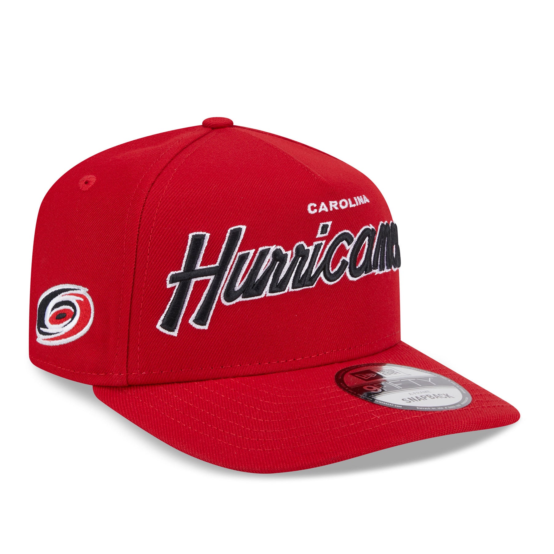 Carolina Hurricanes NHL New Era Men's Red 9FIfty Script A-Frame Snapback