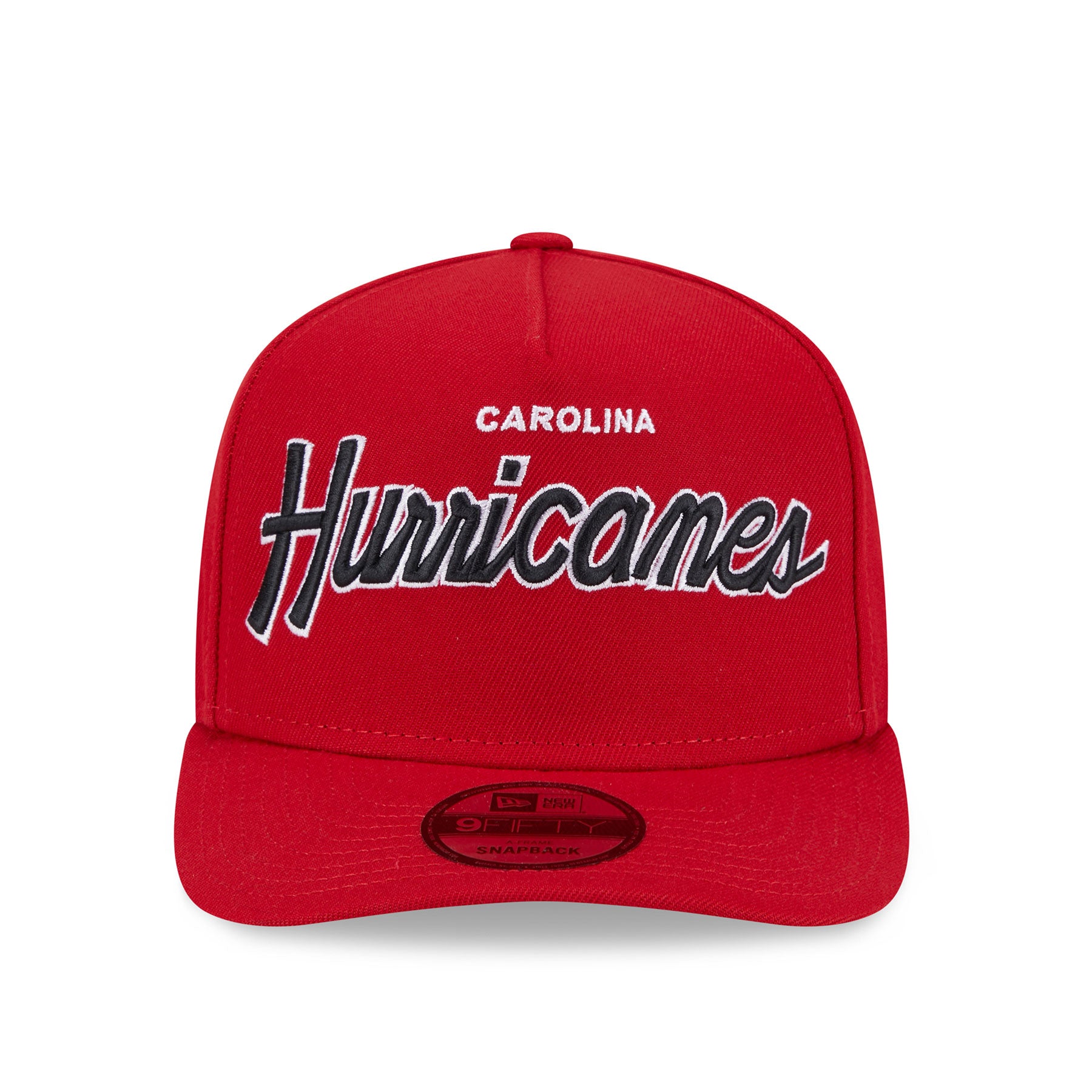 Carolina Hurricanes NHL New Era Men's Red 9FIfty Script A-Frame Snapback