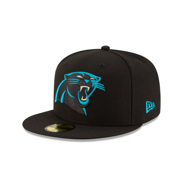 Casquette ajustée de base noire 59Fifty Team New Era des Panthers de la Caroline NFL New Era pour hommes