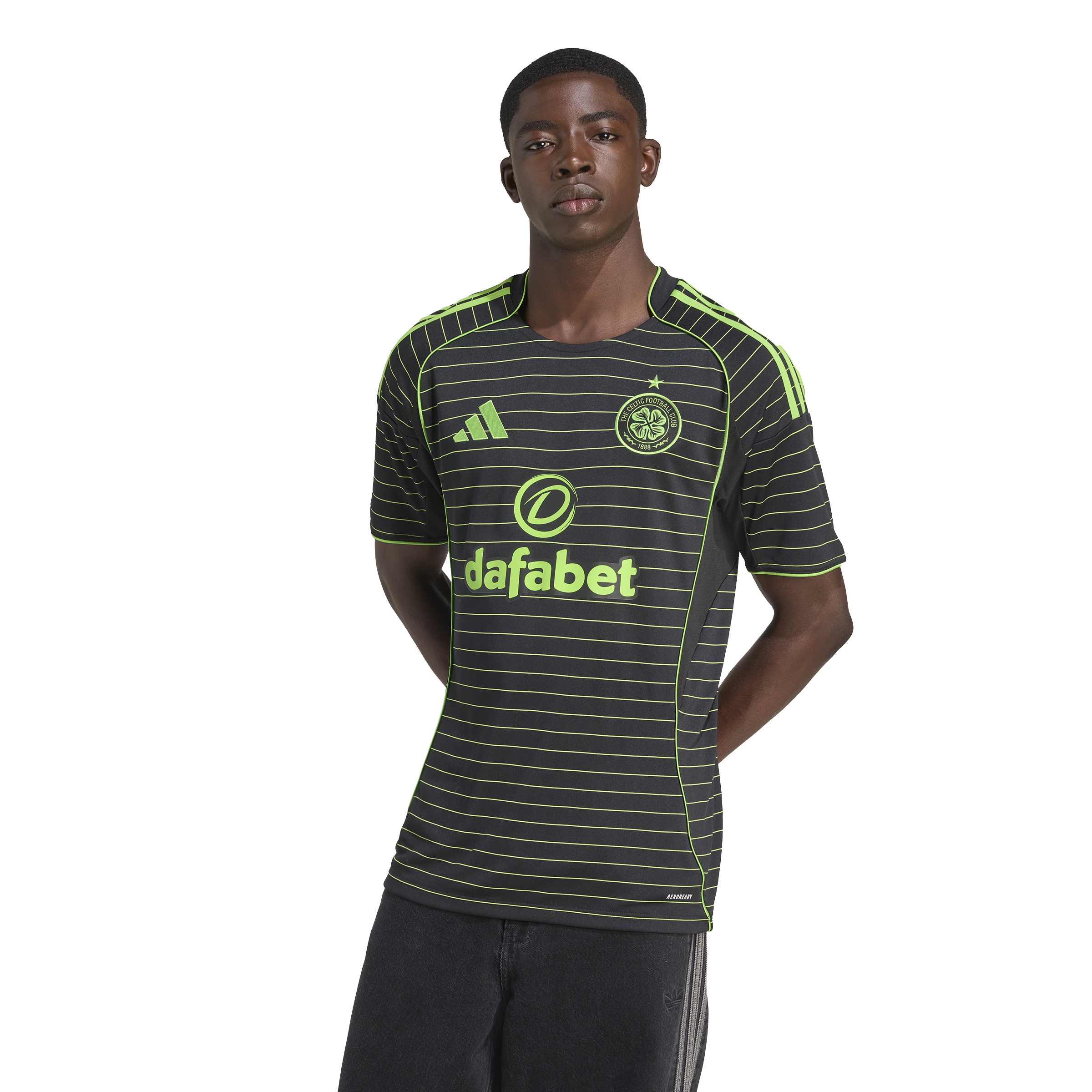 Maillot réplique extérieur noir Adidas Celtic FC SPFL pour homme 2025/26