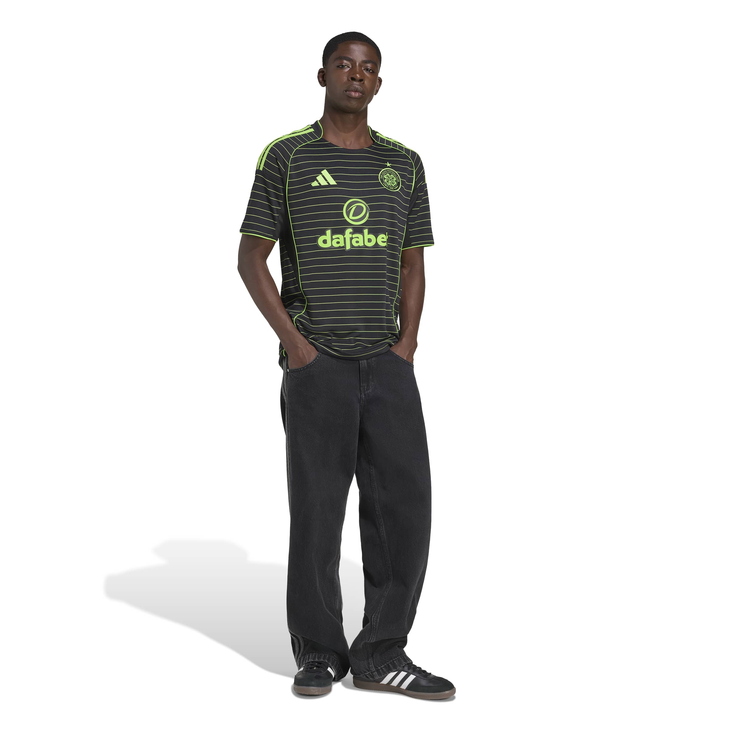 Maillot réplique extérieur noir Adidas Celtic FC SPFL pour homme 2025/26