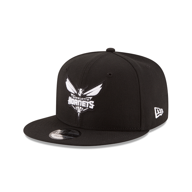 Charlotte Hornets NBA New Era pour hommes, noir/blanc 9Fifty Basic Snapback