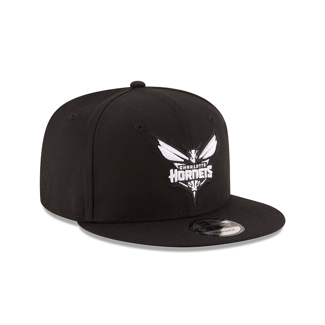 Charlotte Hornets NBA New Era pour hommes, noir/blanc 9Fifty Basic Snapback