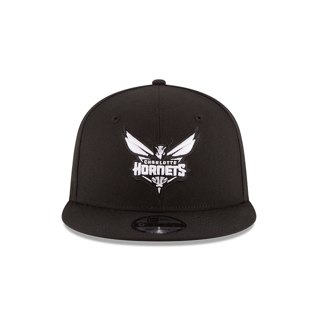 Charlotte Hornets NBA New Era pour hommes, noir/blanc 9Fifty Basic Snapback