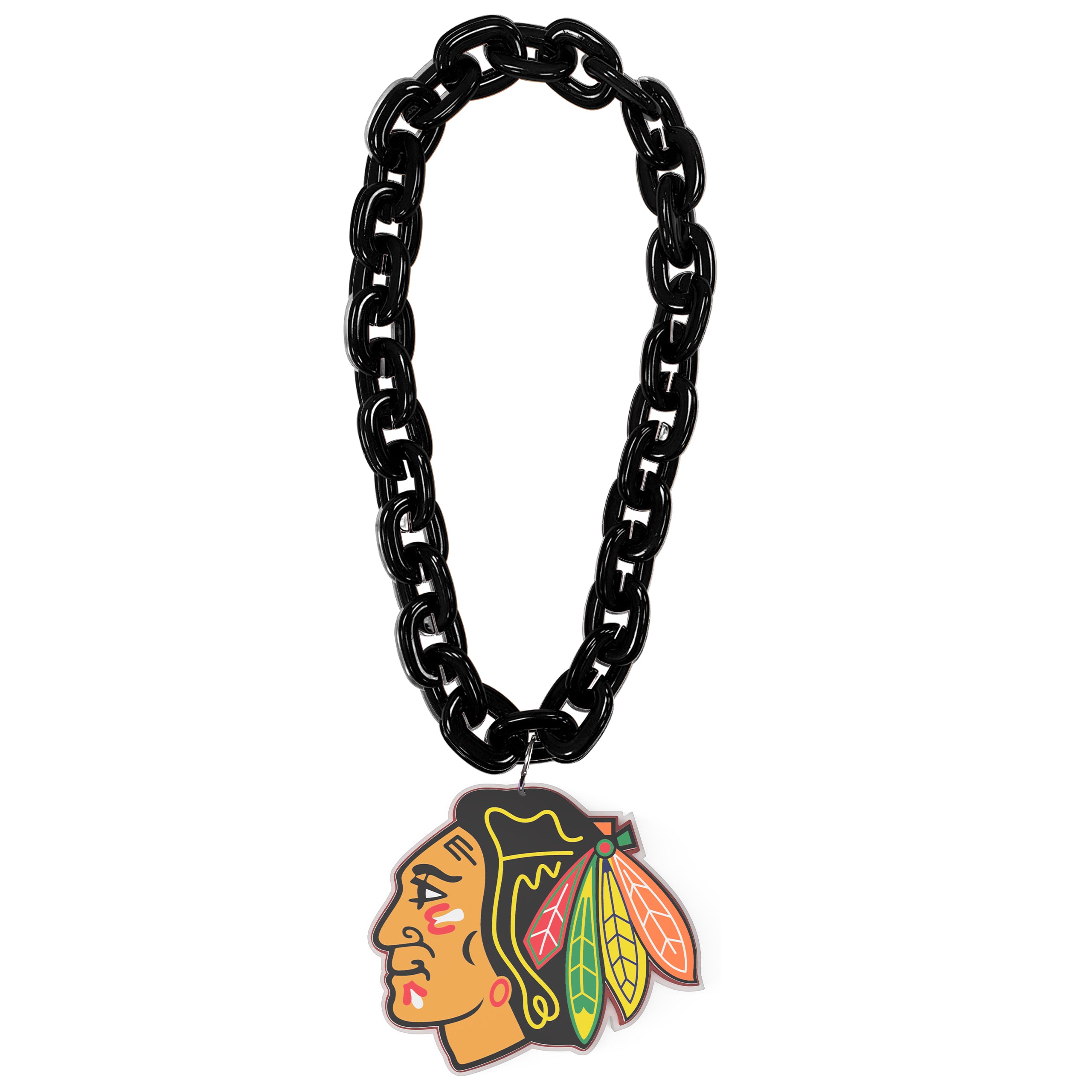 Collier chaîne noire FanFave FanChain des Blackhawks de Chicago de la LNH