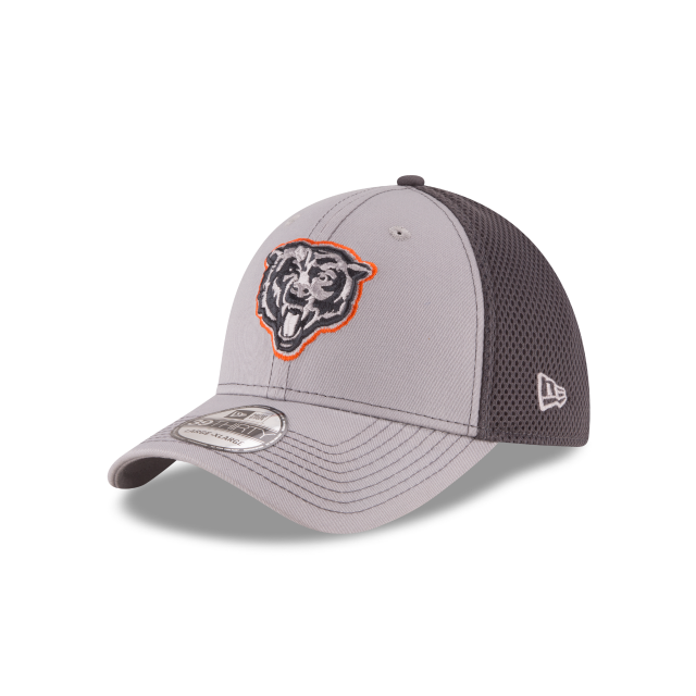 Chicago Bears NFL New Era Casquette extensible grise 39Thirty Greyed Out Neo 2 pour hommes