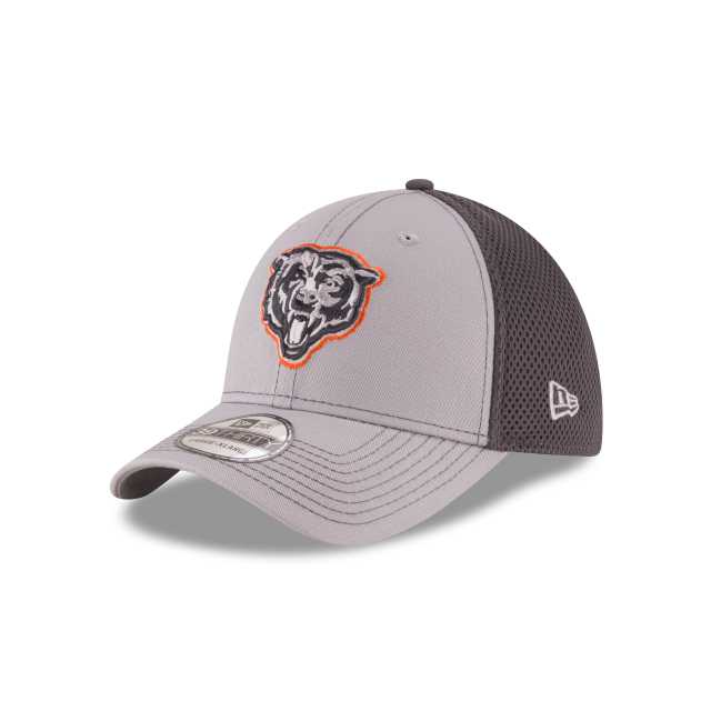 Chicago Bears NFL New Era Men's Grey 39Thirty Grayed Out Neo 2 Stretch Fit Hat