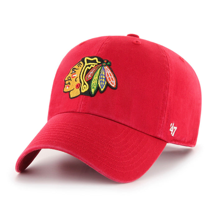 Chicago Blackhawks NHL 47 Brand Men's Red Clean Up Adjustable Hat