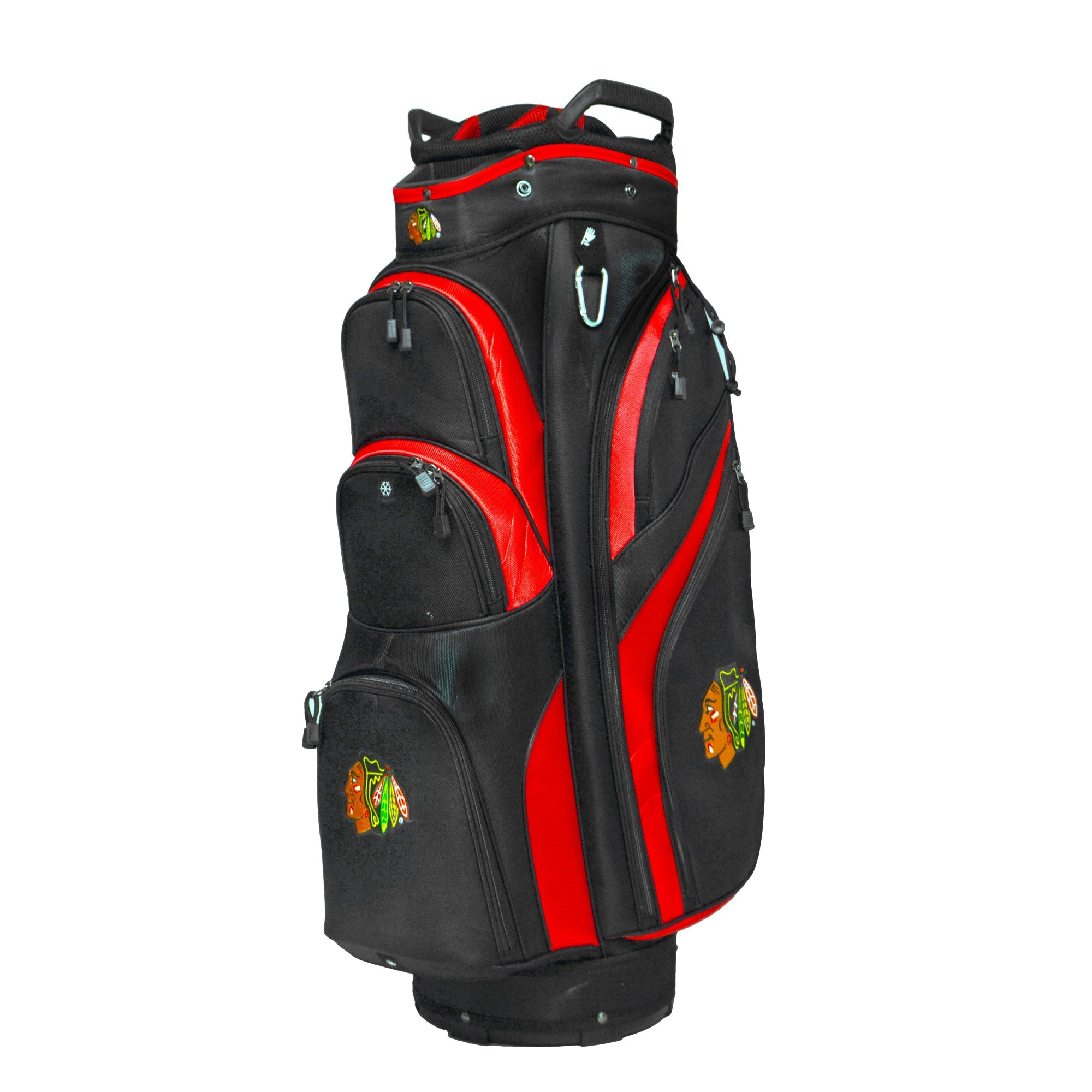 Sac de chariot de golf noir/rouge NHL des Blackhawks de Chicago