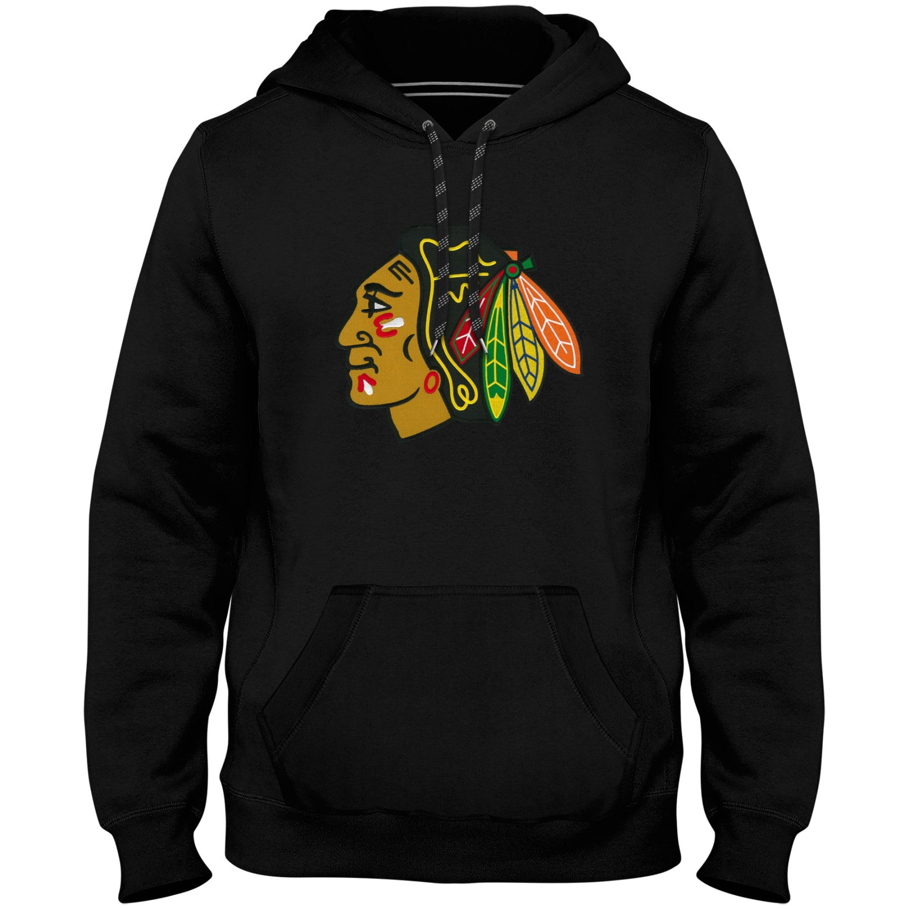 Chicago Blackhawks NHL Bulletin Men's Black Express Twill Logo Hoodie