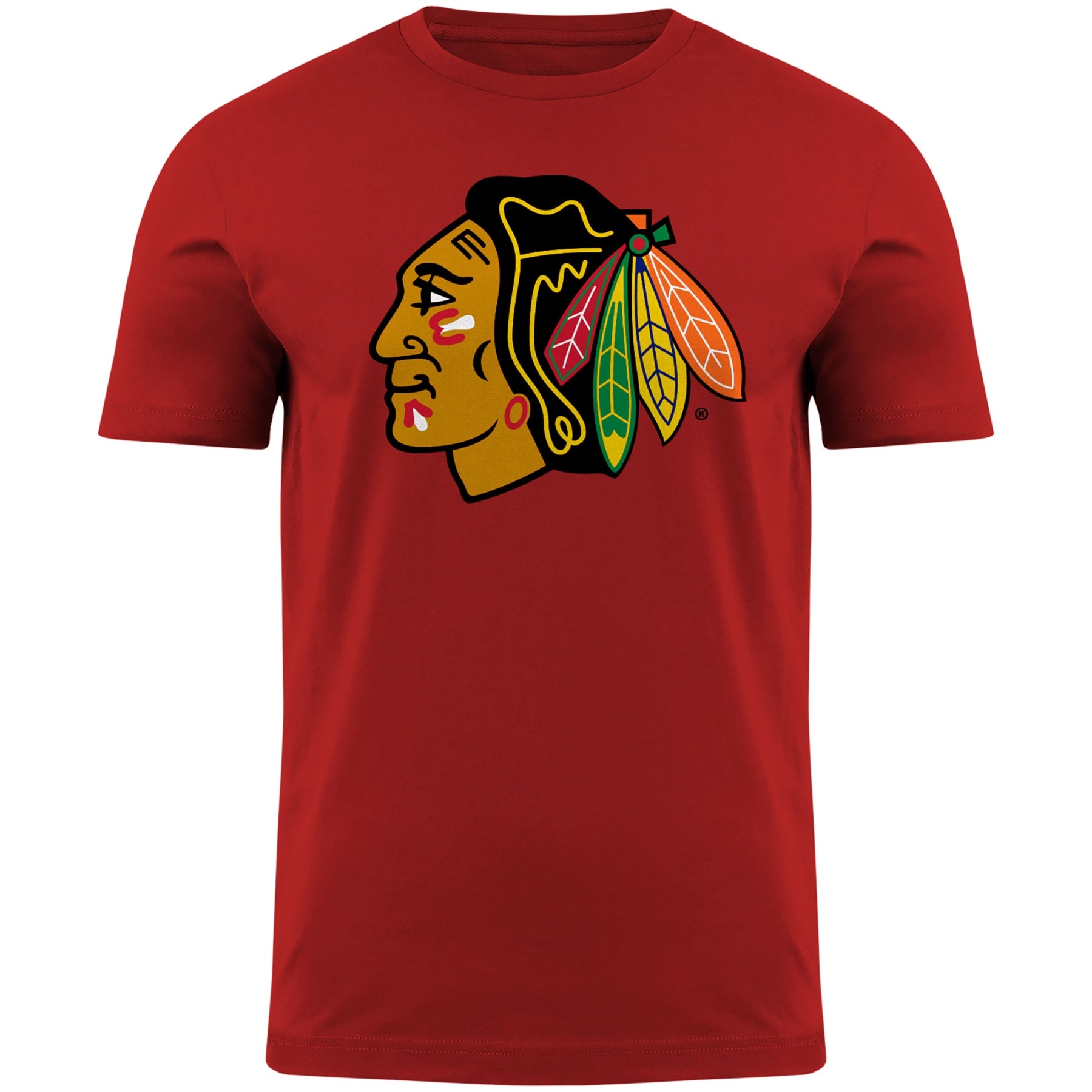 T-shirt rouge avec logo principal des Blackhawks de Chicago NHL Bulletin pour hommes