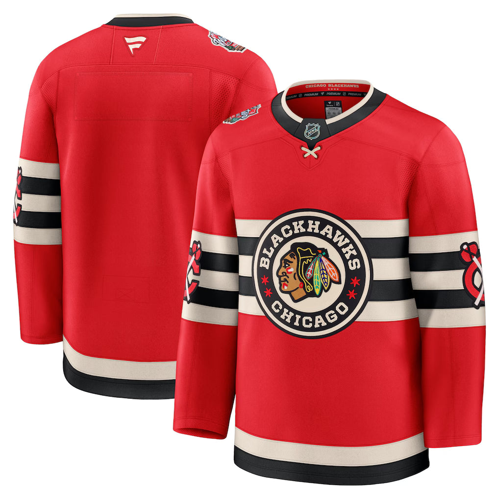 Chicago Blackhawks NHL Fanatics Branded Men's Red 2025 Winter Classic Premium Jersey