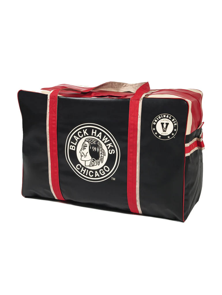 Sac de transport de hockey senior vintage Inglasco Original 6 des Blackhawks de Chicago NHL